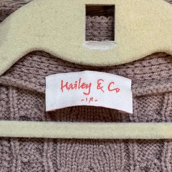 Women's Taupe Knit Cardigan Sweater - Picture 4 of 4